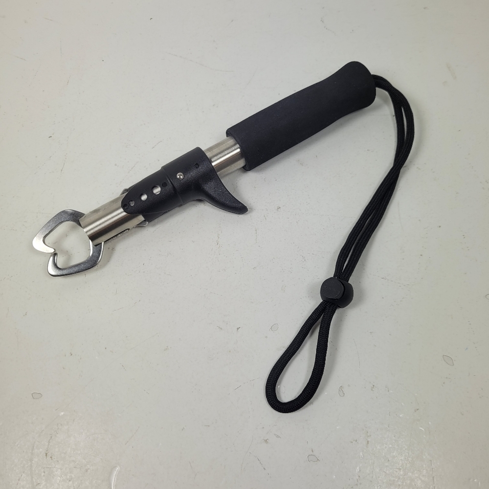 Stainless Steel Fish Gripper with Black Handle